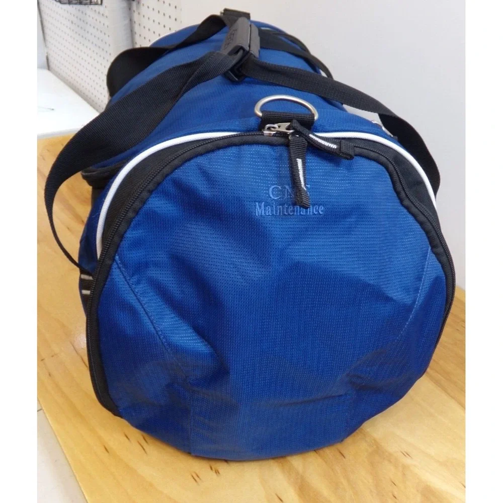 OGIO Duffel Bag Work Gym Travel Ventilated Shoe Area Blue Black w/ LOGO NO Strap
